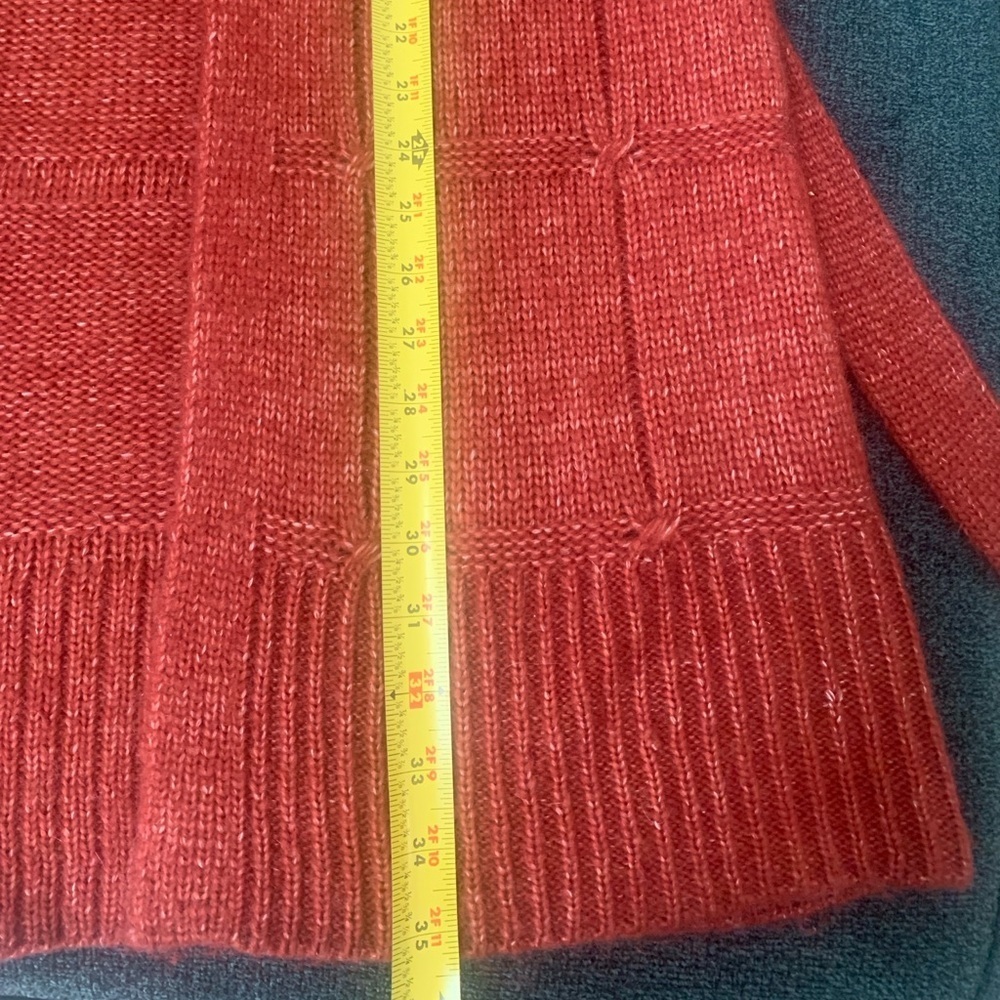 A New Day Rust Orange Knit Cardigan with Belt Sweater - Picture 7 of 7